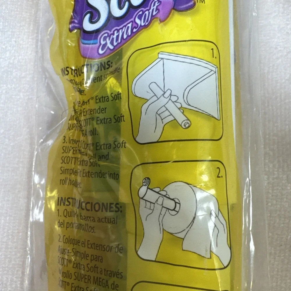 SCOTT Simple Fit Toilet Paper Roll‎ Extender for Larger Rolls NIP